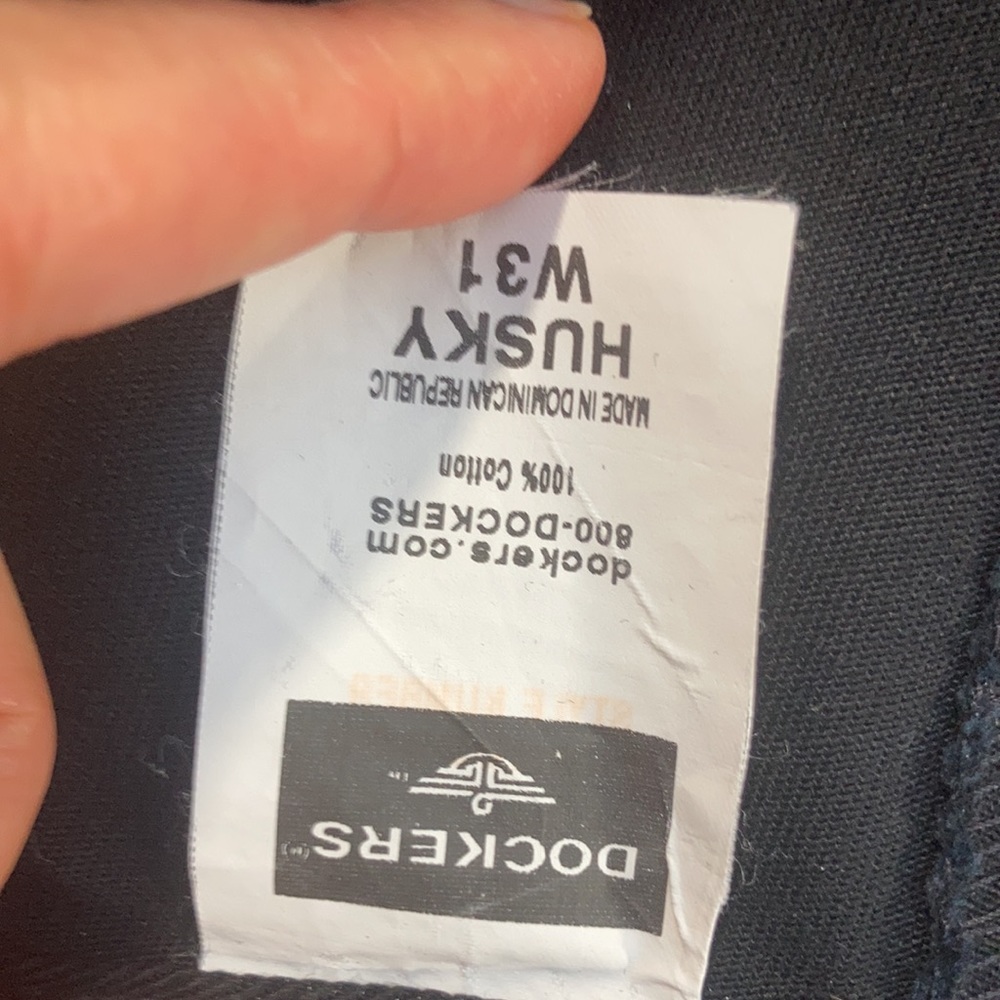 Dockers pleated 100% cotton black pant size 31  Husky - Picture 10 of 12